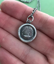 Load image into Gallery viewer, Too much overwhelms me,   Wax seal jewelry, sterling silver meaningful pendant.  mental health, depression, fragile gift