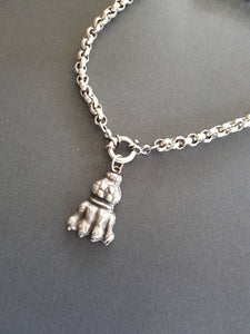 Fabulous, sterling, lions paw pendant. Heavy sterling silver,  statement necklace. Victorian inspired. Heirloom quality.