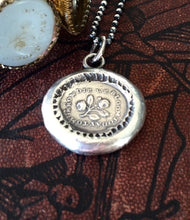 Load image into Gallery viewer, Seize the day, Rose pendant. Antique wax seal seal. Stop and smell the roses. mourning jewelry. memento mori.