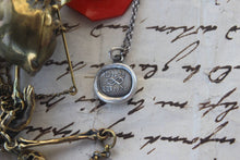 Load image into Gallery viewer, Deeds not words Pendant, actions speaks louder than words.  Life lessons, good advice, antique wax seal amulet.
