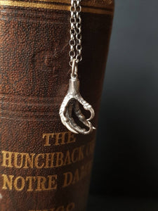 Sterling silver bird&#39;s claw. Add on for your wax seal totem necklace.