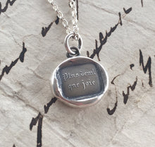 Load image into Gallery viewer, Motto pendant, More devil than joy. Wonderful antique wax letter seal impression. Victorian seal impression.