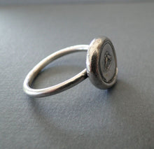 Load image into Gallery viewer, Love birds ring, Antique wax seal jewelry,  Sterling silver, love, romance, pendant. Wedding jewelry, bridesmaids gift