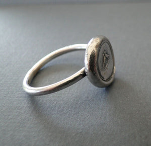 Love birds ring, Antique wax seal jewelry,  Sterling silver, love, romance, pendant. Wedding jewelry, bridesmaids gift