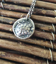 Load image into Gallery viewer, Ancient Greek tortoise/turtle coin necklace. Handmade sterling silver.