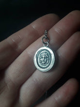 Load image into Gallery viewer, Medusa pendant,  Antique wax letter seal, Tassie intaglio featuring the Greek Gorgon.  Strong Warrior Woman