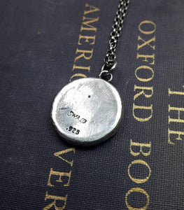You deserve it! Vous la meritez..... encouragement gift.  You deserve it all.  You are worthy.  Positive vibes antique wax seal necklace.