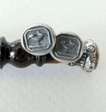 Load image into Gallery viewer, Tiny Sterling Silver, Wax seal impression, antique Pliny&#39;s doves earrings studs
