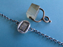 Load image into Gallery viewer, Bracelet with Antique Wax seal Amulet,    Erin Go Bragh,   various sizes, sterling silver.