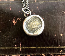 Load image into Gallery viewer, Such is life. Tiny antique wax letter seal pendant.