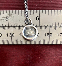 Load image into Gallery viewer, Such is life. Tiny antique wax letter seal pendant.