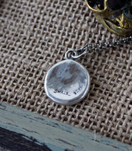Load image into Gallery viewer, Sterling silver Antique wax seal pendant.  Snakes in the grass, warning.  Beware, protection pendant.