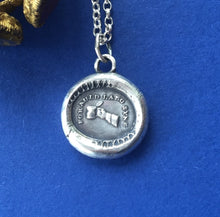 Load image into Gallery viewer, New Years Eve, For Auld Lang Syne. Lovely Sterling silver, antique wax letter seal pendant. New Years Eve amulet