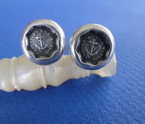 Proved by the Storm cufflinks .... antique wax seal, sterling silver, survivor, succeed, successful emblem