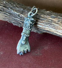 Load image into Gallery viewer, Victorian sterling silver figa hand.  Good luck charm amulet.