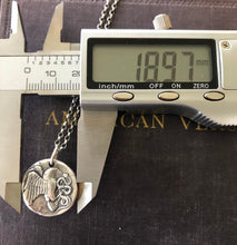 Load image into Gallery viewer, Eagle and Snake. Sterling silver  Antique Greek coin replica. Represents a huge struggle.