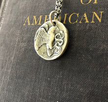 Load image into Gallery viewer, Eagle and Snake. Sterling silver  Antique Greek coin replica. Represents a huge struggle.