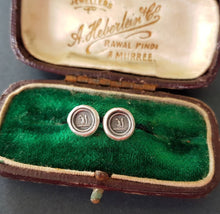 Load image into Gallery viewer, Tiny Sterling Silver, Wax seal impression, antique squirrel stud earrings.