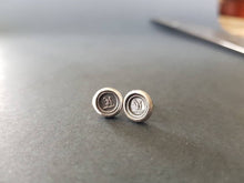Load image into Gallery viewer, Tiny Sterling Silver, Wax seal impression, antique squirrel stud earrings.