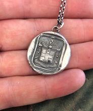 Load image into Gallery viewer, Antique seal, ‘Always true’ ‘Semper Verus ‘.  Larger heraldry seal with  Latin motto ‘always true’ with knight&#39;s head. Valentines gift