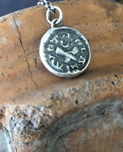 Load image into Gallery viewer, You have a loyal friend.... Lel Ami Avet.  Medieval antique wax letter seal impression, sterling silver friendship amulet.