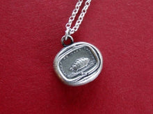 Load image into Gallery viewer, Patience….. hurry no mans cattle….. antique wax letter seal pendant, sterling.