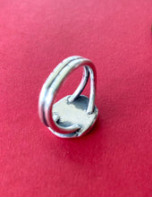 Load image into Gallery viewer, Direct thyself by these.  Heavier seal ring.  Split shank double band.  Sterling silver  meaningful ring.  Inspirational jewellery.