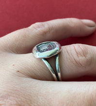 Load image into Gallery viewer, Direct thyself by these.  Heavier seal ring.  Split shank double band.  Sterling silver  meaningful ring.  Inspirational jewellery.