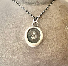 Load image into Gallery viewer, Thistle, emblem of Scotland. Antique wax seal impression.  Handmade with sterling silver.