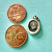 Load image into Gallery viewer, Thistle, emblem of Scotland. Antique wax seal impression.  Handmade with sterling silver.