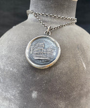 Load image into Gallery viewer, Roman Colosseum, antique wax sea, Victorian Tassie seal. Grand tour souvenir.  Solid sterling silver