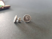 Load image into Gallery viewer, Love, truth stud earrings. Sterling earrings. Handmade wax seal jewellery.