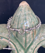 Load image into Gallery viewer, Victorian style, solid sterling silver curb chain bracelet.  It the style of a Victorian watch chain.  You choose your size.