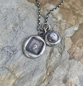 Dendritic Opal add on.  Add some colour to your totem necklace. Spiritual growth