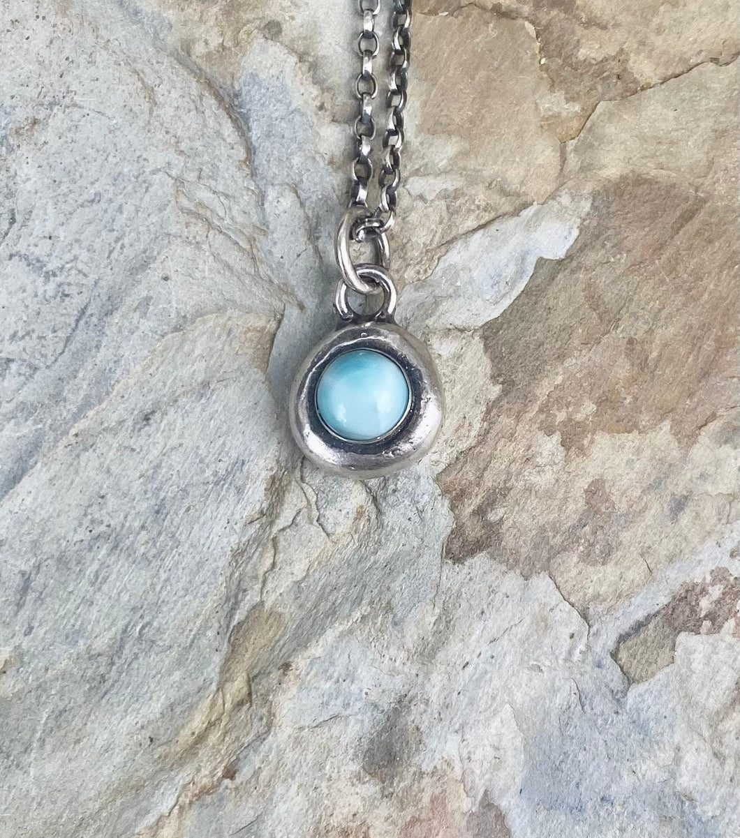 Larimar add on.  Add some colour to your totem necklace. Peace, clarity, love energy