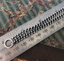 Load image into Gallery viewer, Sterling silver curb chain.  Large loop to hang your amulet, charm, treasure. made to order to your size.
