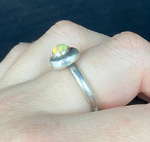 Load image into Gallery viewer, SWALK nugget ring with Ethiopian opal. Sterling silver handmade ring.  Made to order in your size.