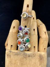 Load image into Gallery viewer, SWALK nugget ring with Ethiopian opal. Sterling silver handmade ring.  Made to order in your size.