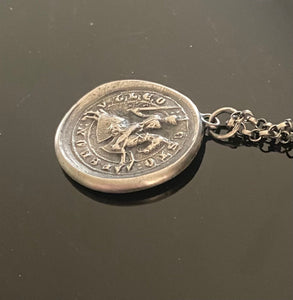 Braveheart… Robert the Bruce antique wax letter seal.  Large medallion, Be as fierce as a lion.