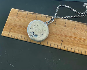 Love findeth the way…… Tassie seal with Cupid and rough seas. Sterling silver antique wax letter seal amulet. Handmade jewelry.