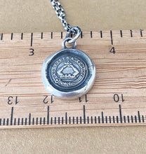 Load image into Gallery viewer, Ad sidera tolli…… to the stars. Antique wax letter seal. Reach for the stars. Solid sterling silver handmade pendant.