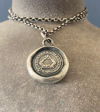 Load image into Gallery viewer, Ad sidera tolli…… to the stars. Antique wax letter seal. Reach for the stars. Solid sterling silver handmade pendant.