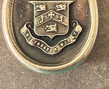 Load image into Gallery viewer, Hard work pays off.  Diligentia ditat.  Latin inscribed antique wax letter seal pendant.  Handmade sterling silver meaningful amulet.