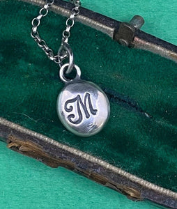 Initial add on…. Sterling silver letter. Handmade initial M charm.