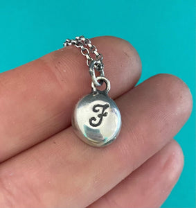 Initial add on…. Sterling silver letter. Handmade F initial charm.