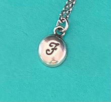 Load image into Gallery viewer, Initial add on…. Sterling silver letter. Handmade F initial charm.