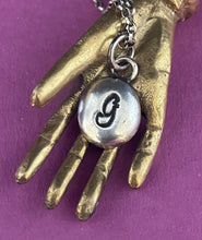 Load image into Gallery viewer, Initial add on…. Sterling silver letter. Handmade initial charm. Initial G necklace.