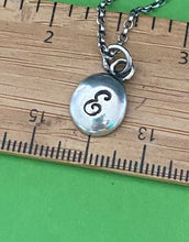 Load image into Gallery viewer, Initial add on…. Sterling silver letter. Handmade initial E charm. Initial E necklace.