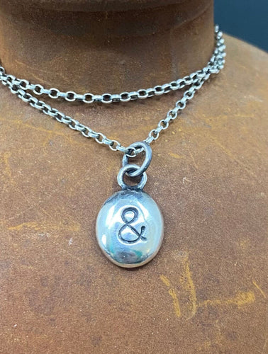 Initial add on…. Sterling silver letter. Handmade Ampersand charm.