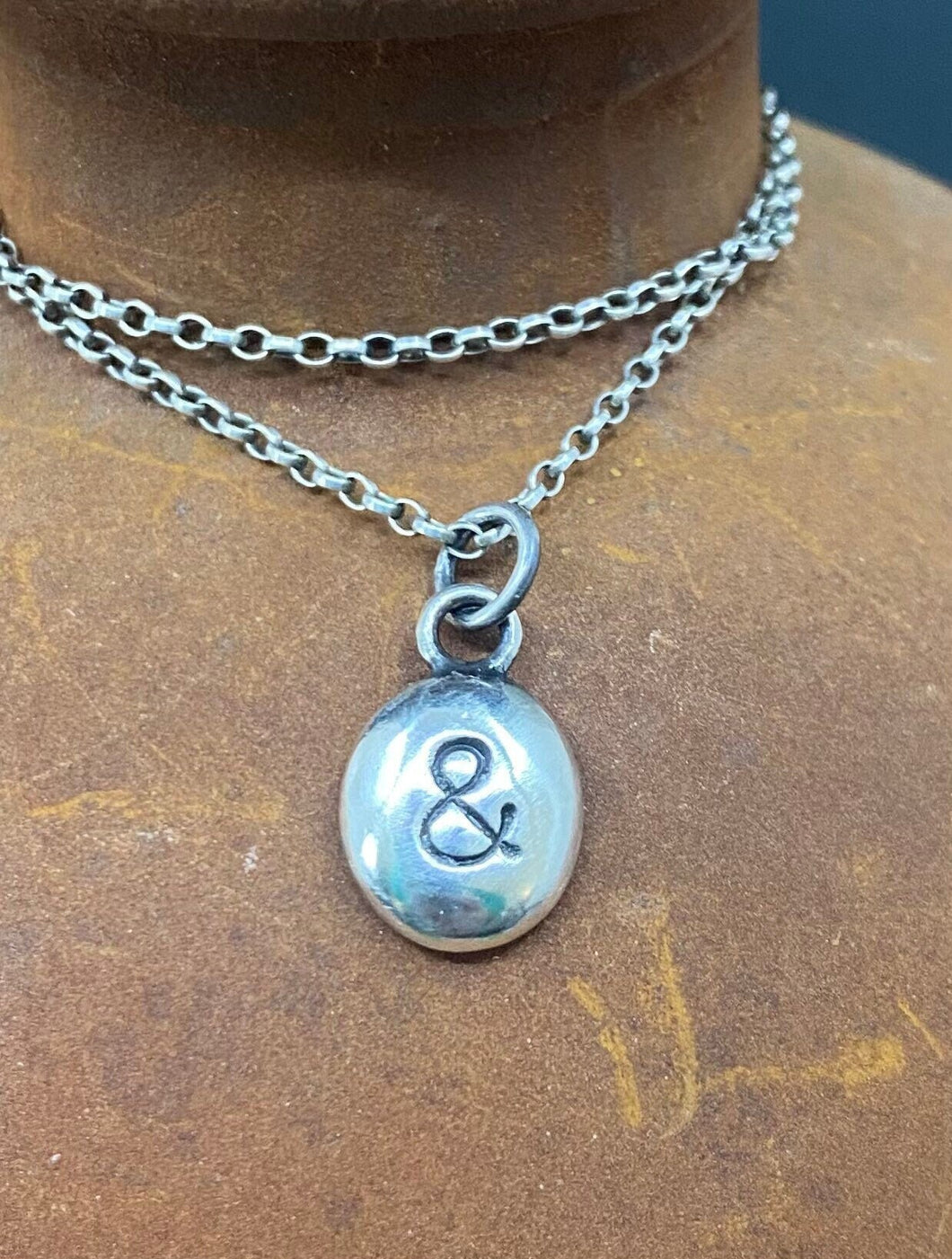 Initial add on…. Sterling silver letter. Handmade Ampersand charm.